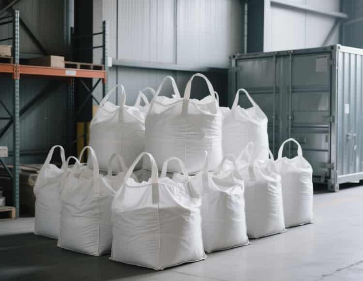 Customized bulk packaging of limestone powder for export