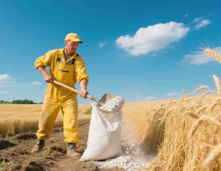 Field application of dolomite lime