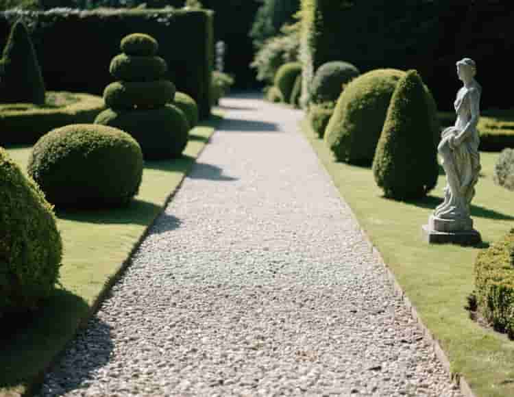 Crushed limestone gravel for patio surface